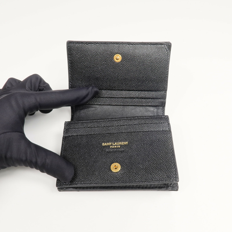 SAINT LAURENT 牛皮皮革Wallet金扣錢包-13