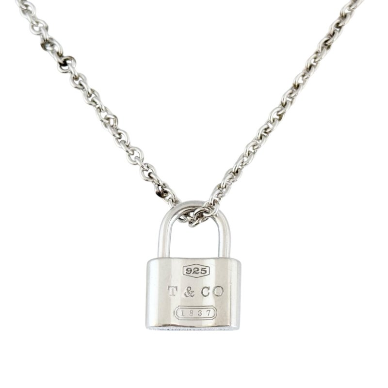 TIFFANY & CO. 1837 純銀 鎖頭 頸鏈-0