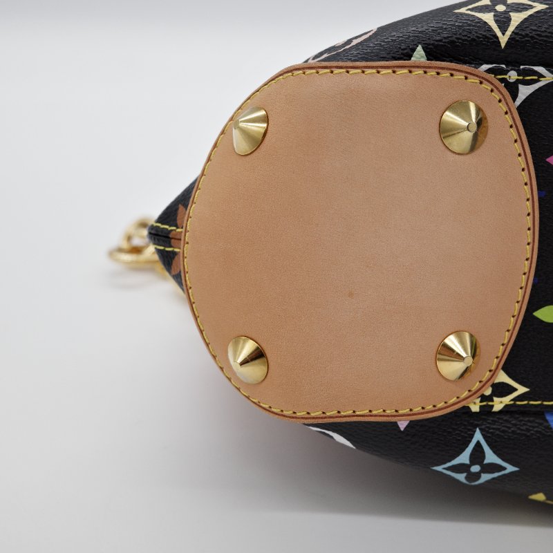 Louis Vuitton路易威登 黑三彩 Judy PM 小號 帆布 牛皮 兩用包 鍊條包 手提包-13