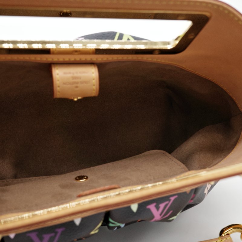 Louis Vuitton路易威登 黑三彩 Judy PM 小號 帆布 牛皮 兩用包 鍊條包 手提包-17