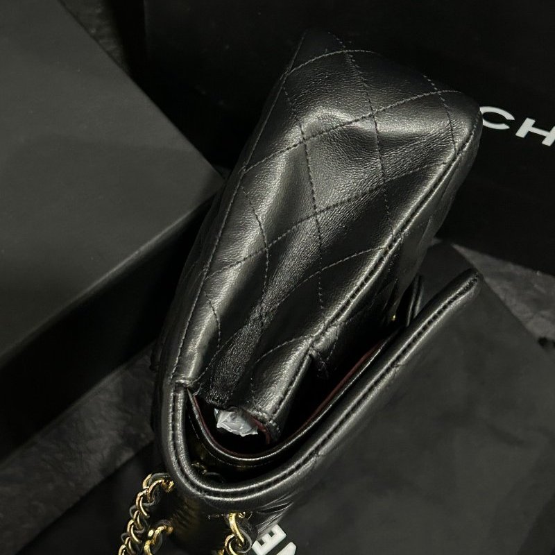 香奈兒/Chanel 黑金CF中號鏈條肩背包-3