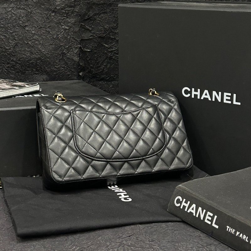 香奈兒/Chanel 黑金CF中號鏈條肩背包-6