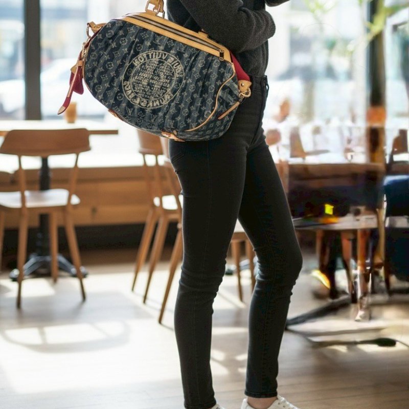 LV牛仔原花帆布限定手提側背包M95336-6