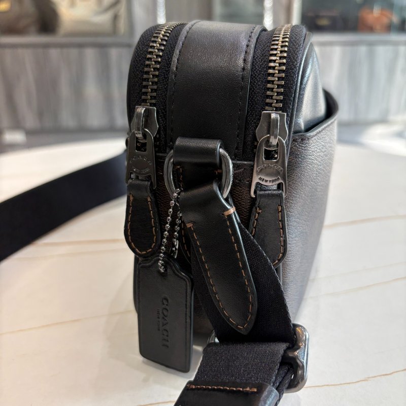 *SHIHNA名牌精品* COACH GRAHAM LOGO印花雙層斜背相機包-5