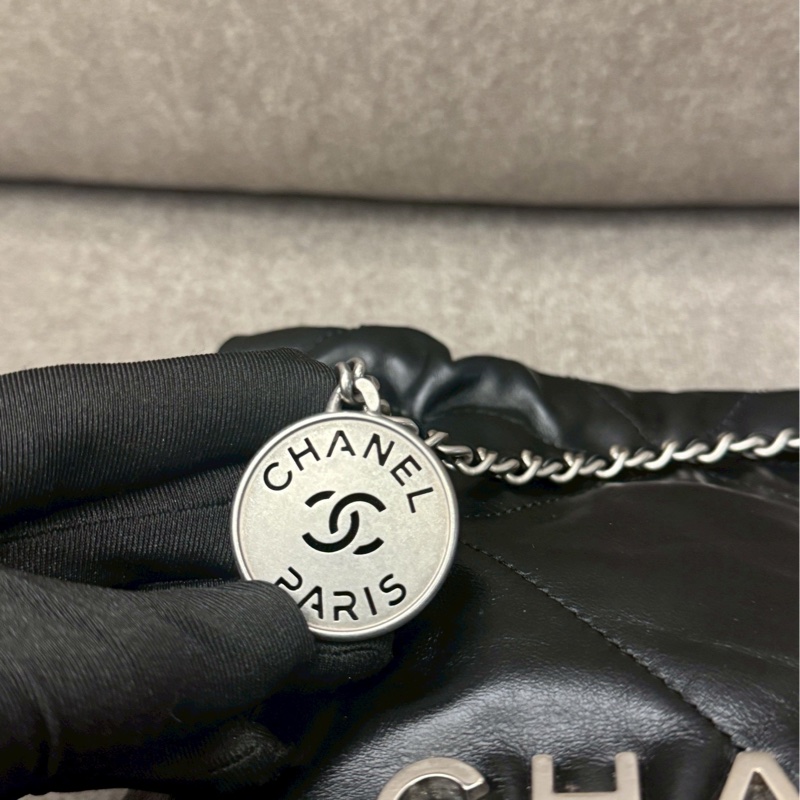 香奈兒22bag mini黑銀-6