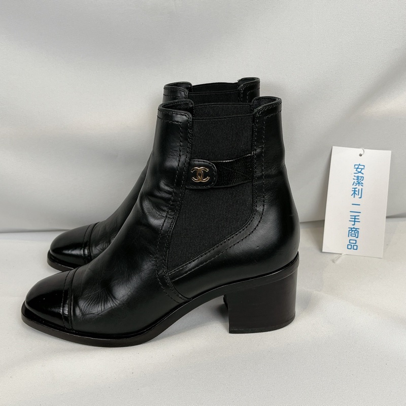 莉亞精品♡Chanel 黑短靴#37 二手-4