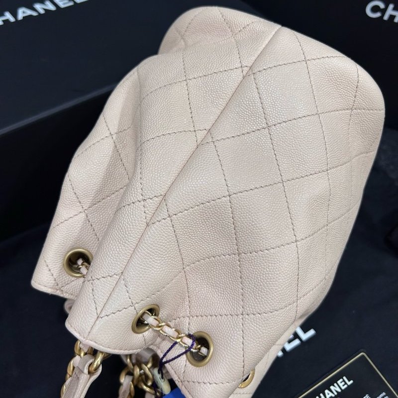 香奈兒/Chanel 牛皮水桶包 鏈條手提肩背包-2