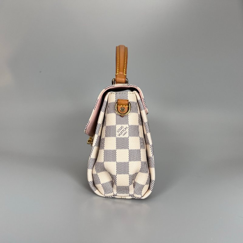 LV N41581  白棋盤格側肩包-2