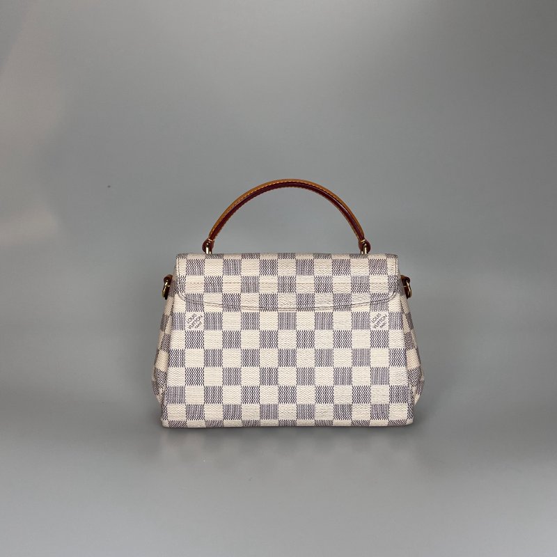 LV N41581  白棋盤格側肩包-3
