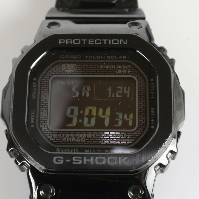 卡西歐 G-SHOCK GMW-B5000 全金屬太陽能電波手錶，黑色，男款-0