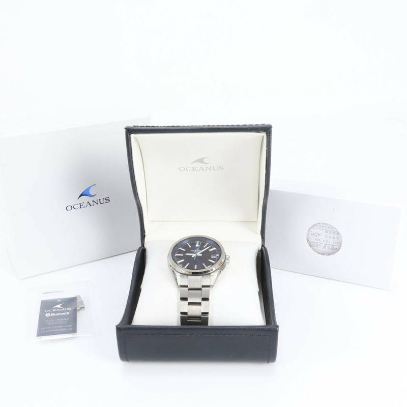 卡西歐 (CASIO) Oceanus 日期顯示電波太陽能手錶 OCW-T200S-1AJF 銀色 男士-1