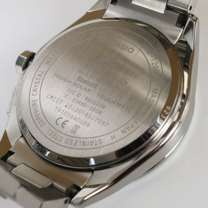 卡西歐 (CASIO) Oceanus 日期顯示電波太陽能手錶 OCW-T200S-1AJF 銀色 男士-4