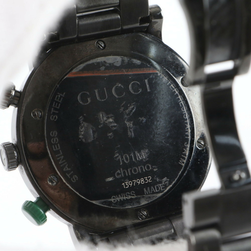 Gucci Sherry Line 101M 計時石英腕錶，黑色，男士-4