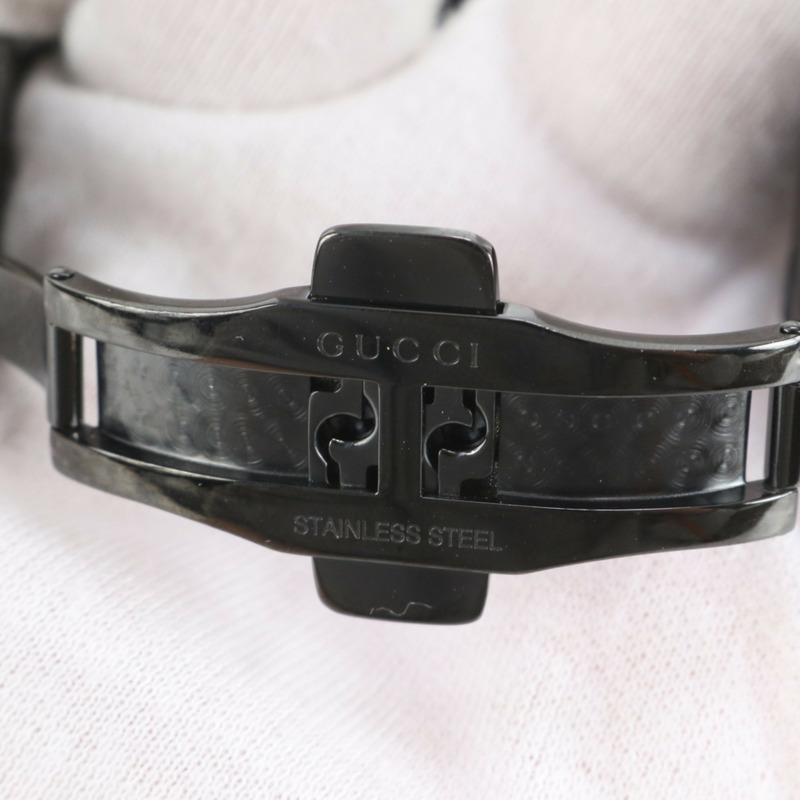 Gucci Sherry Line 101M 計時石英腕錶，黑色，男士-5