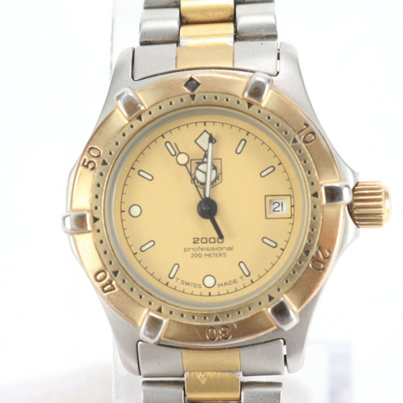 TAG Heuer 專業 2000 系列石英日期腕錶 964.008 金色女士腕錶-3