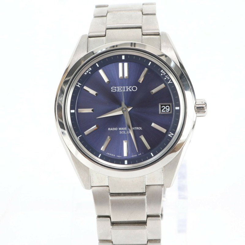 精工 Brightz 太陽能電波腕錶，附日期功能，7B24 0BHO，銀色，男款-0