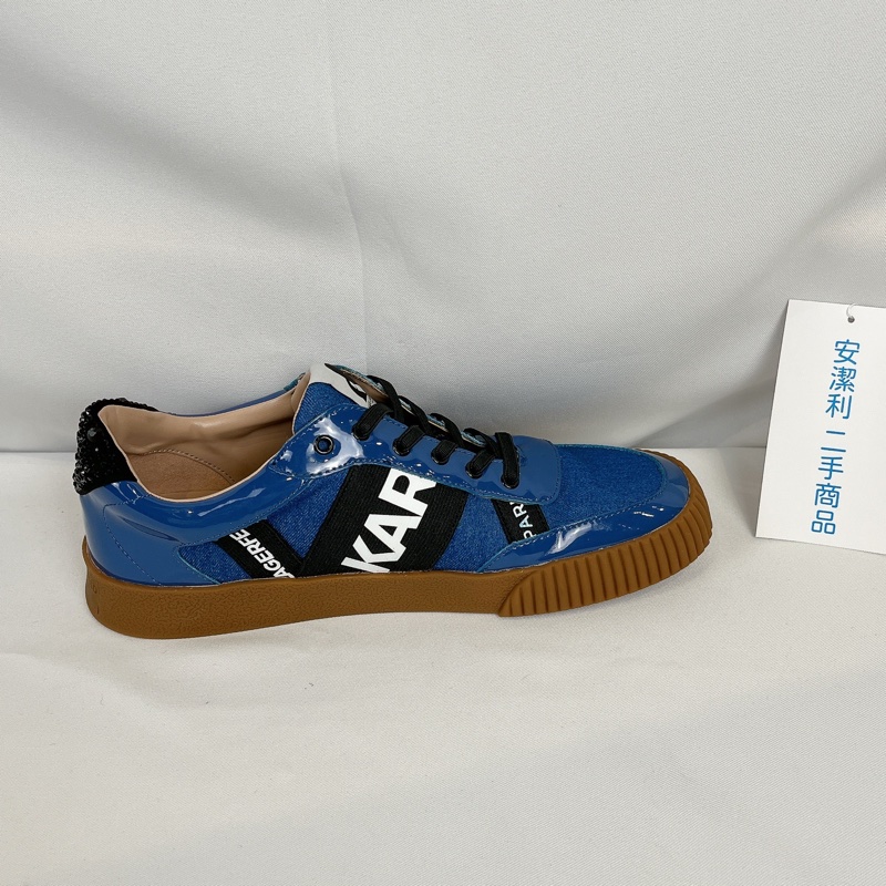 莉亞精品♡Karl 藍色拼接板鞋40 二手-5