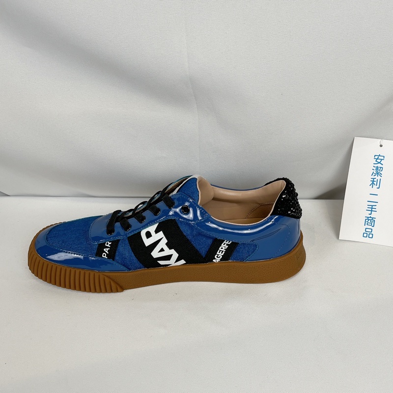 莉亞精品♡Karl 藍色拼接板鞋40 二手-6