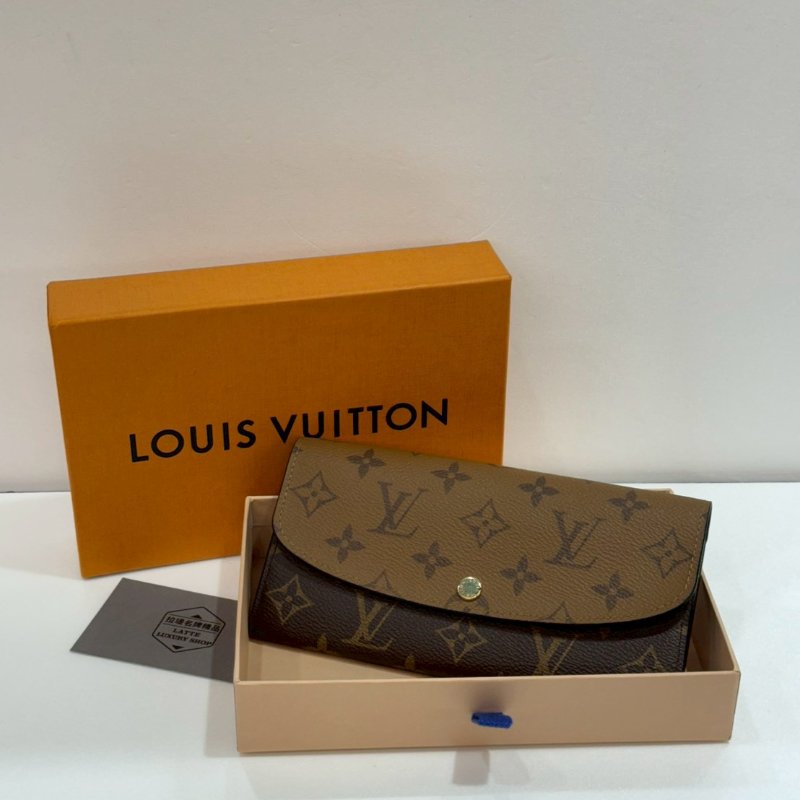 LV  長夾/皮夾 雙色 翻蓋 M82157 9成新-0