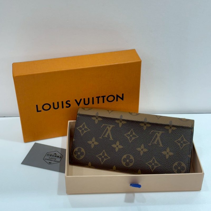 LV  長夾/皮夾 雙色 翻蓋 M82157 9成新-1