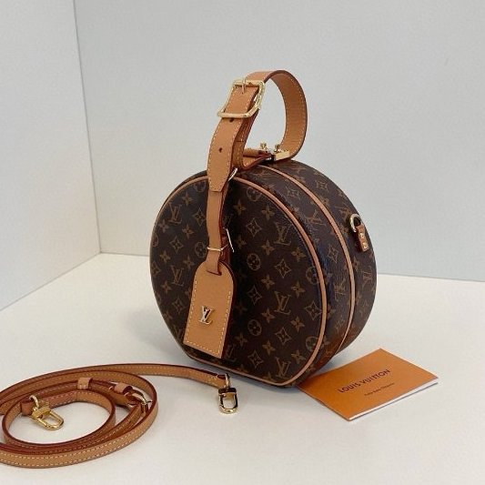 路易威登/Louis Vuitton Petite Boite Chapeau 老花硬餅盒子手拎包肩背斜背包-2
