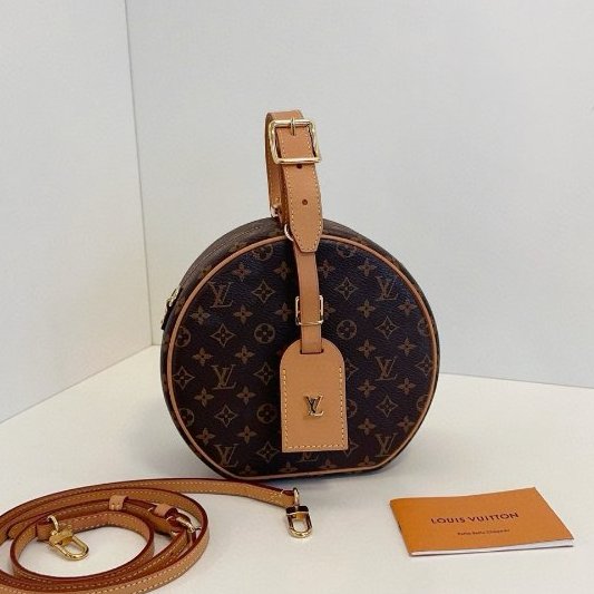 路易威登/Louis Vuitton Petite Boite Chapeau 老花硬餅盒子手拎包肩背斜背包-5