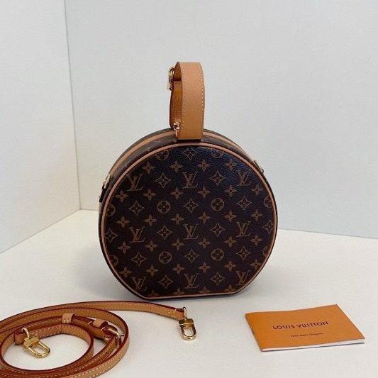 路易威登/Louis Vuitton Petite Boite Chapeau 老花硬餅盒子手拎包肩背斜背包-6