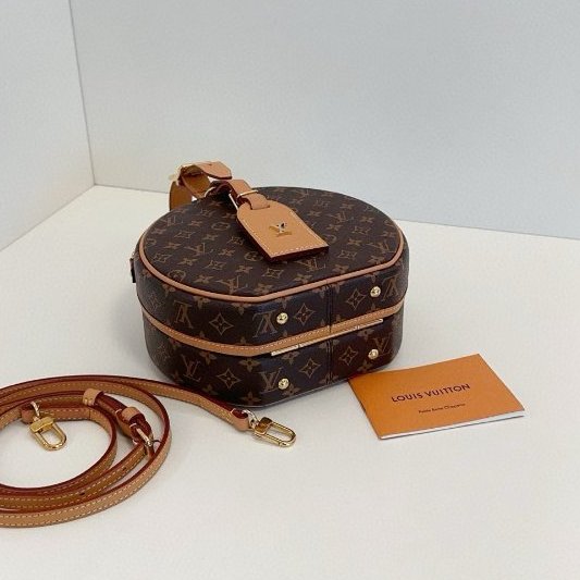 路易威登/Louis Vuitton Petite Boite Chapeau 老花硬餅盒子手拎包肩背斜背包-7
