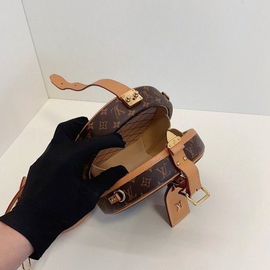 路易威登/Louis Vuitton Petite Boite Chapeau 老花硬餅盒子手拎包肩背斜背包-8