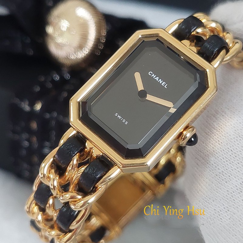 CHANEL H0001 L尺寸🎀現品實拍🎀香奈兒首映系列premiere 手錶~二手（整體約9成新）-11