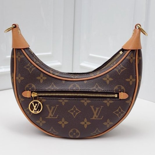 芯片款 路易威登/Louis Vuitton 經典老花loop 月亮包-6
