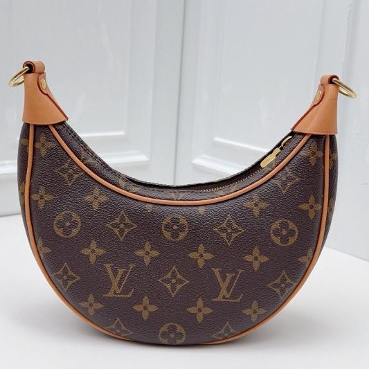 芯片款 路易威登/Louis Vuitton 經典老花loop 月亮包-7