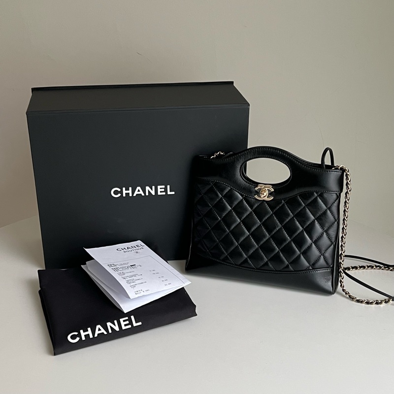 CHANEL 31bag mini 手提／斜背包（黑金）-1