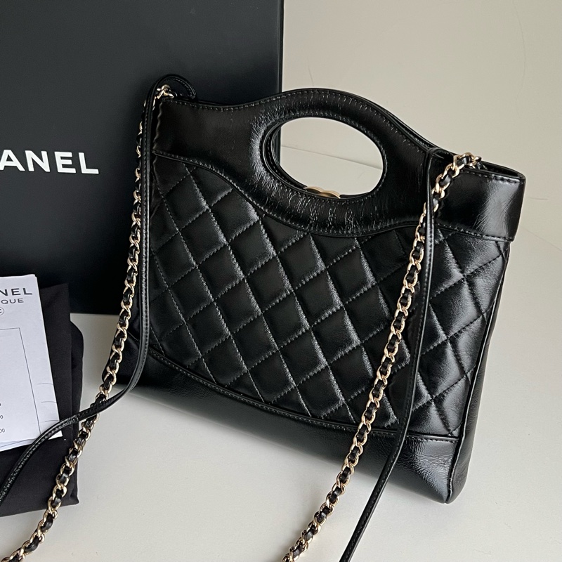 CHANEL 31bag mini 手提／斜背包（黑金）-2