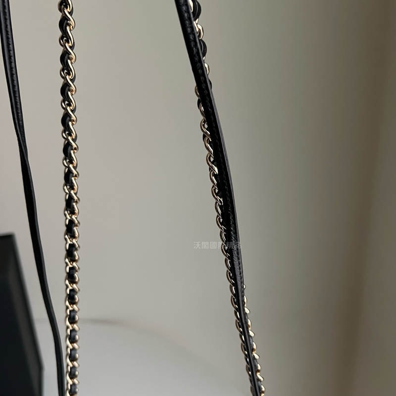 CHANEL 31bag mini 手提／斜背包（黑金）-20