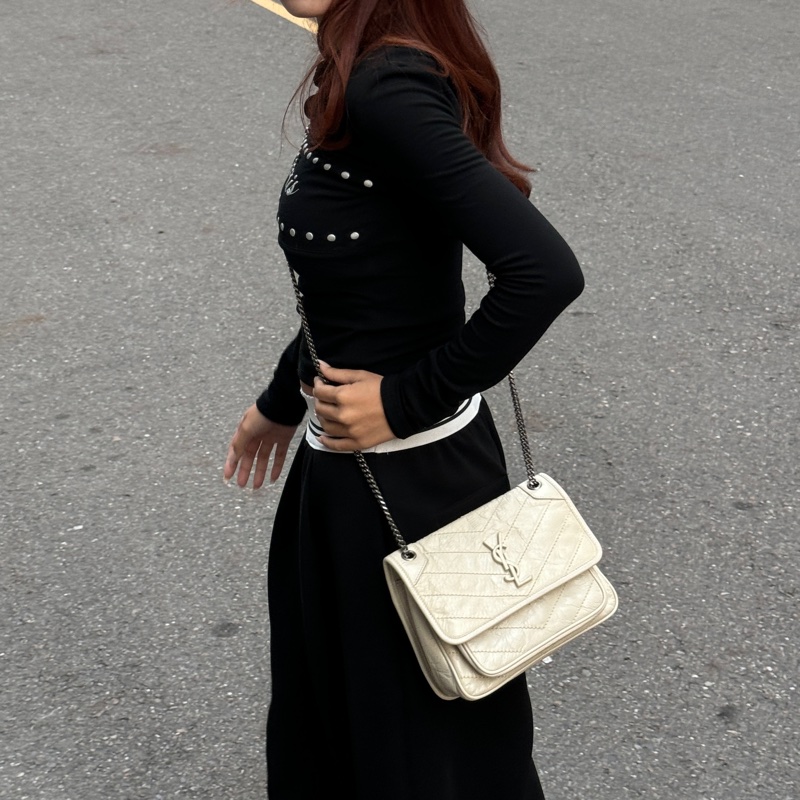 【極新🎁 配件滿】 YSL Baby NIKI 「專櫃最新款D釦」 斜背包（專櫃96,850）-24