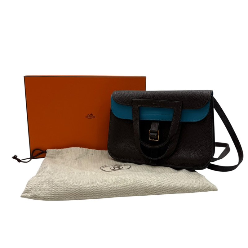 【美收精品】HERMES 黑色HALZAN 25 W刻 C-196【隔月月中將轉賣至日本 上架期限30天】-19