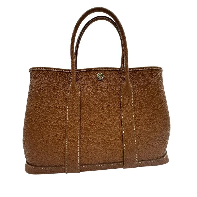 【美收精品】HERMES 茶色Garden Party C刻 C-197【隔月月中將轉賣至日本 上架期限30天】-0