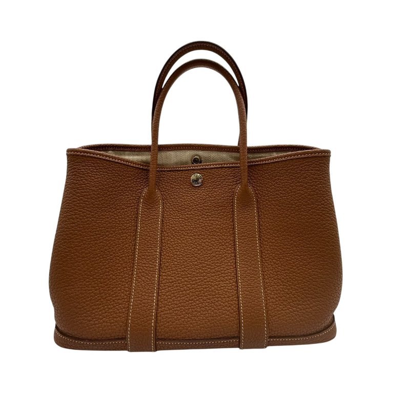 【美收精品】HERMES 茶色Garden Party C刻 C-197【隔月月中將轉賣至日本 上架期限30天】-1