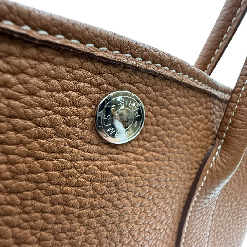 【美收精品】HERMES 茶色Garden Party C刻 C-197【隔月月中將轉賣至日本 上架期限30天】-10