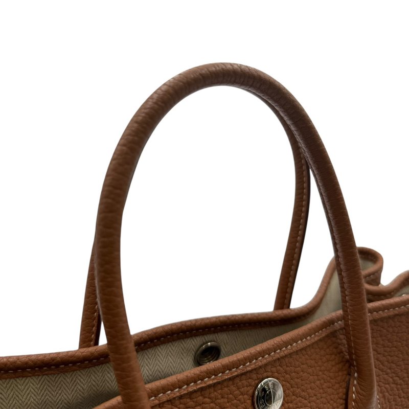 【美收精品】HERMES 茶色Garden Party C刻 C-197【隔月月中將轉賣至日本 上架期限30天】-23