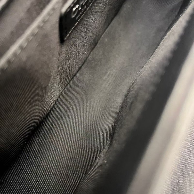 香奈兒/Chanel LEBOY中號黑銀牛皮菱格鏈條包-8