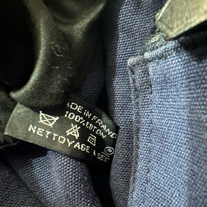 Hermès 中古紫拼黑小號帆布手袋-17