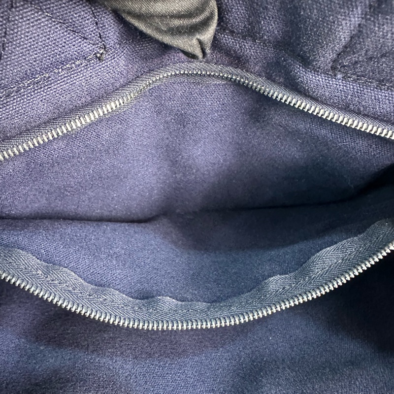 Hermès 中古紫拼黑小號帆布手袋-18