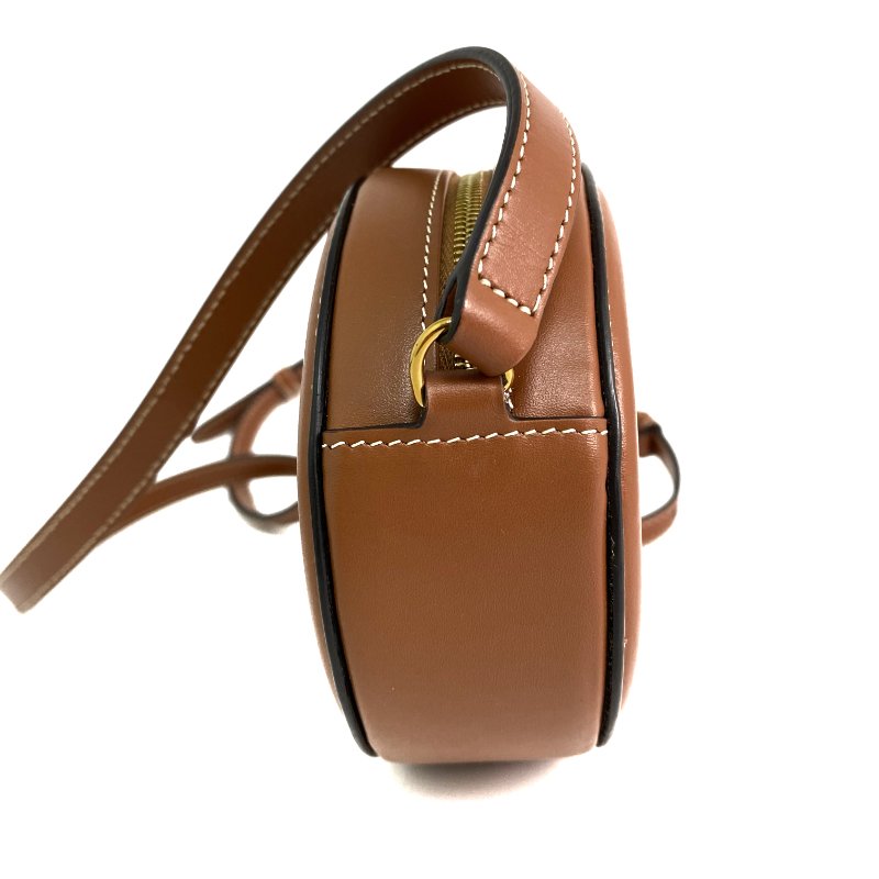 △ Celine 思琳 Brown Calfskin Oval Cuir Triomphe Shoulder Bag 啡色小牛皮肩背袋 - 257028020-2