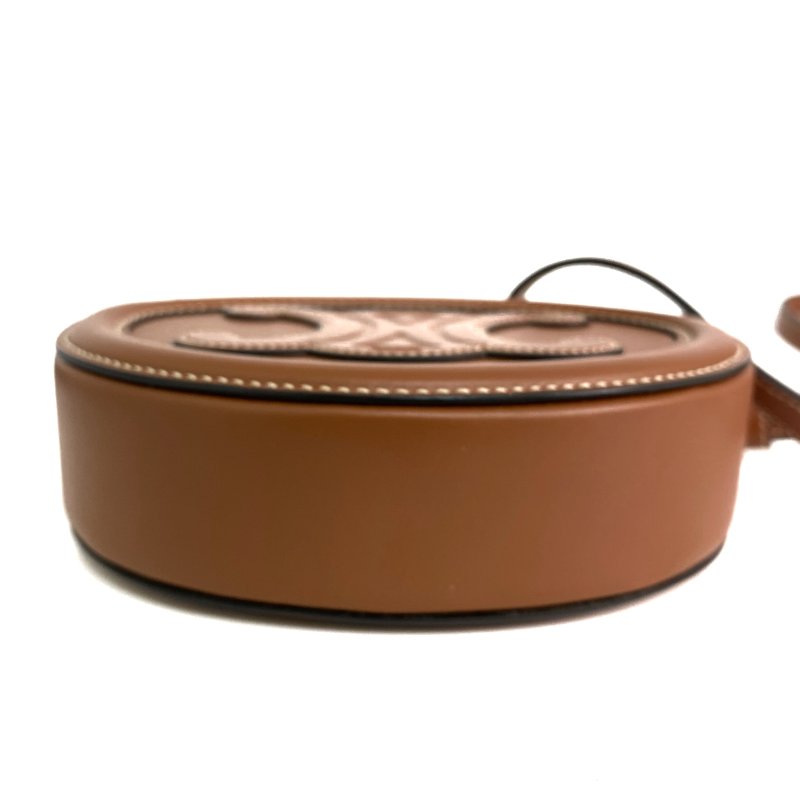 △ Celine 思琳 Brown Calfskin Oval Cuir Triomphe Shoulder Bag 啡色小牛皮肩背袋 - 257028020-5