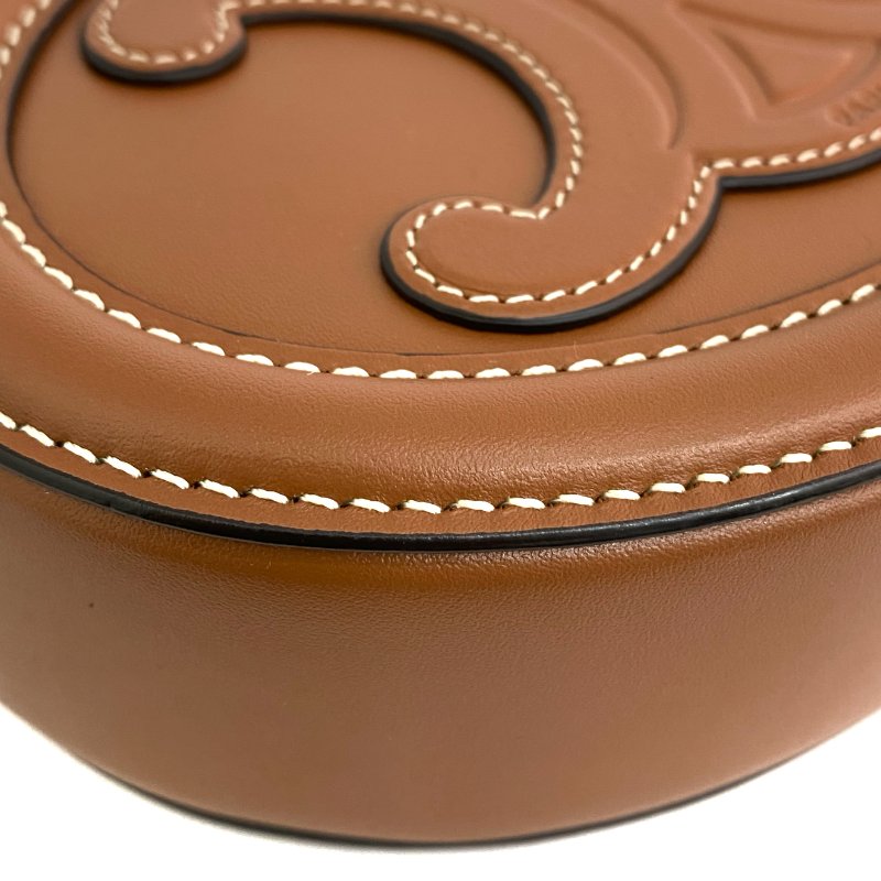 △ Celine 思琳 Brown Calfskin Oval Cuir Triomphe Shoulder Bag 啡色小牛皮肩背袋 - 257028020-6