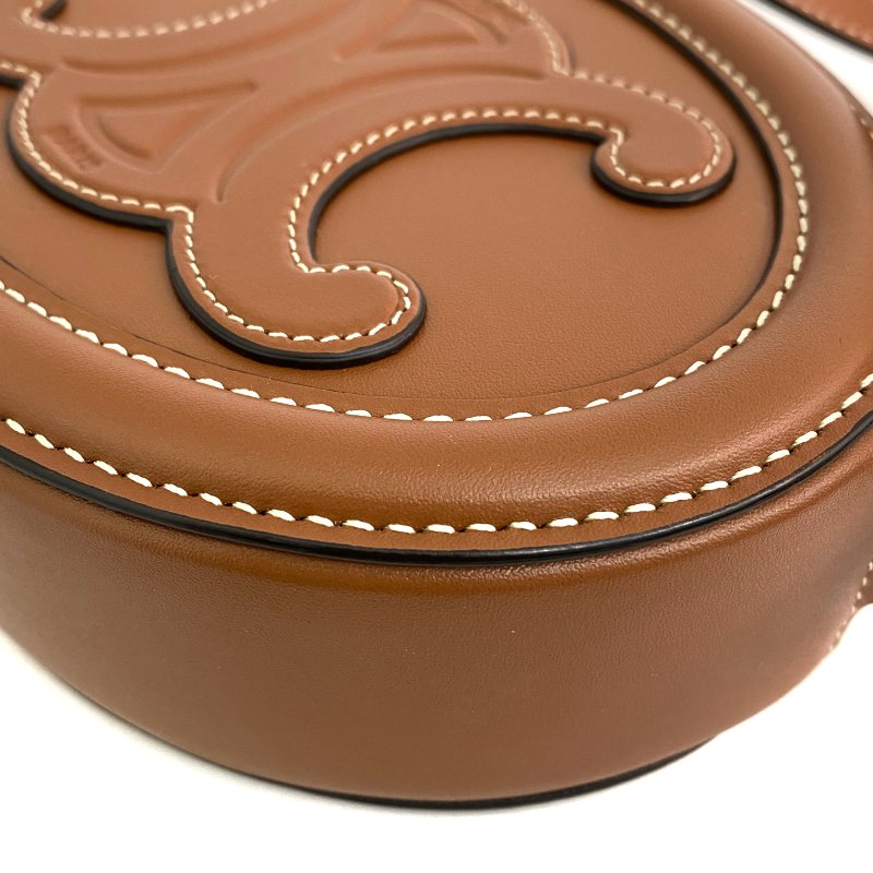 △ Celine 思琳 Brown Calfskin Oval Cuir Triomphe Shoulder Bag 啡色小牛皮肩背袋 - 257028020-7
