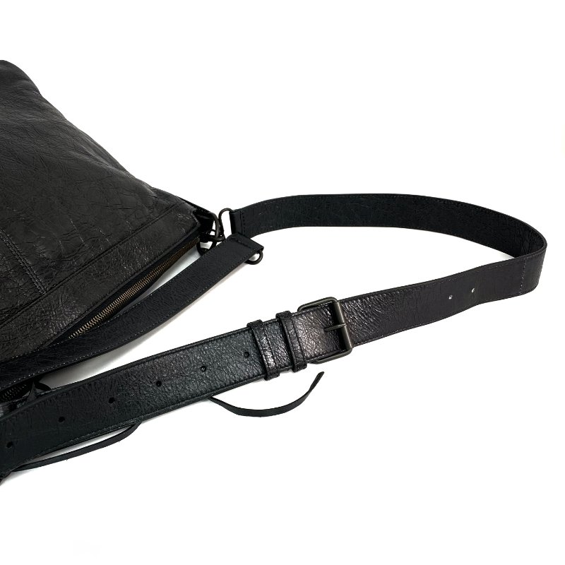 △ Balenciaga 巴黎世家 Black Lambskin Le City Moto 2 Way Bag 846186 黑色小羊皮兩用袋 - 257027788-11