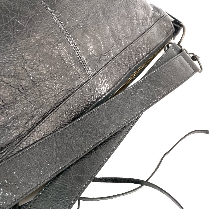 △ Balenciaga 巴黎世家 Black Lambskin Le City Moto 2 Way Bag 846186 黑色小羊皮兩用袋 - 257027788-12